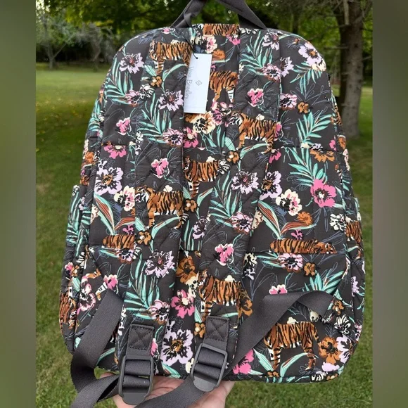 Vera Bradley Essential Backpack Bali Jungle Tiger NWT - Picture 3 of 12